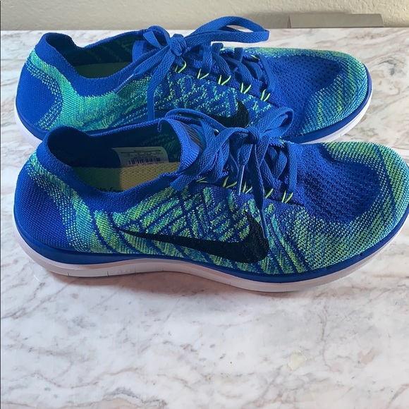 Nike Free 4.0 Flyknit 717075-400 running shoes - Picture 2 of 6